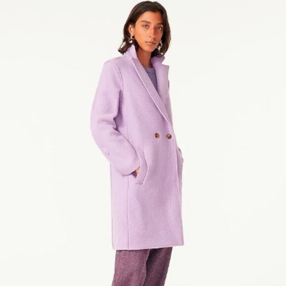J.Crew The Daphne Topcoat in Italian Boiled Wool in Lavender 00 NWT - Picture 2 of 5